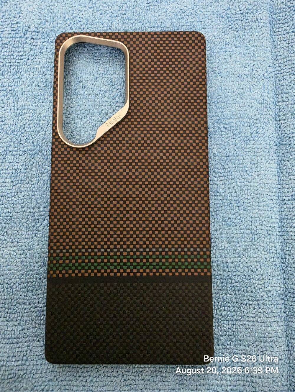 S25 Benks Ultra Brown Checkered Phone Case